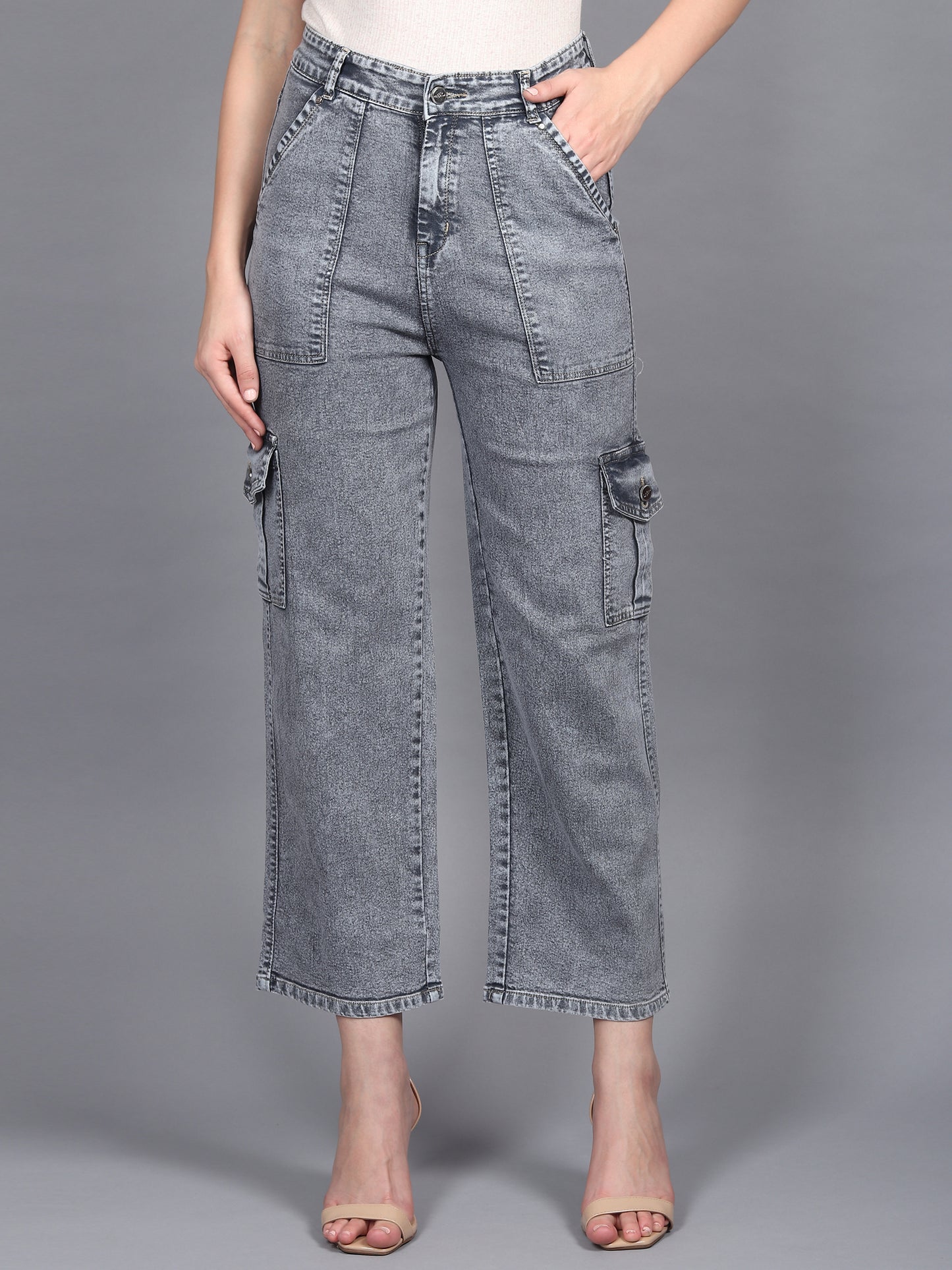Streetwise Cargo Denim - Glossia Fashion