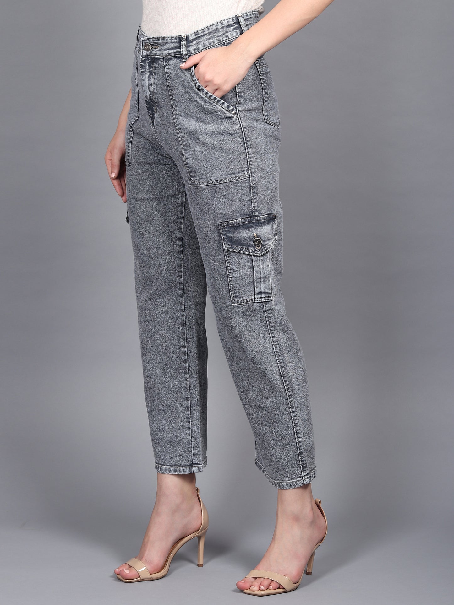 Streetwise Cargo Denim - Glossia Fashion