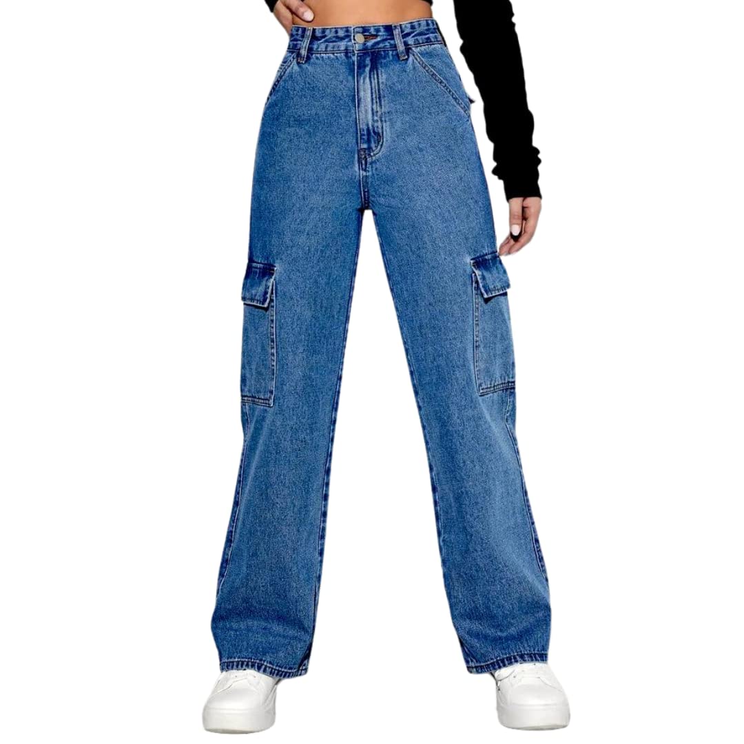 Wanderlust Cargo Denim Pants - Glossia Fashion