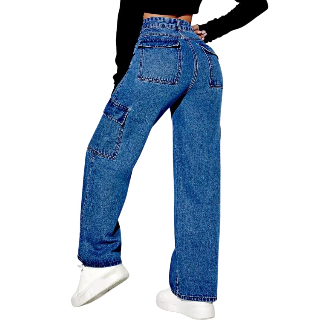 Wanderlust Cargo Denim Pants - Glossia Fashion