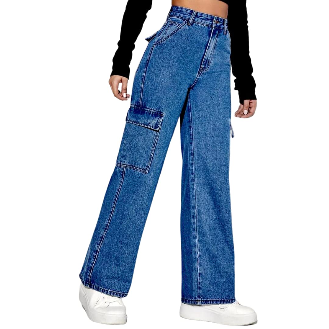Wanderlust Cargo Denim Pants - Glossia Fashion