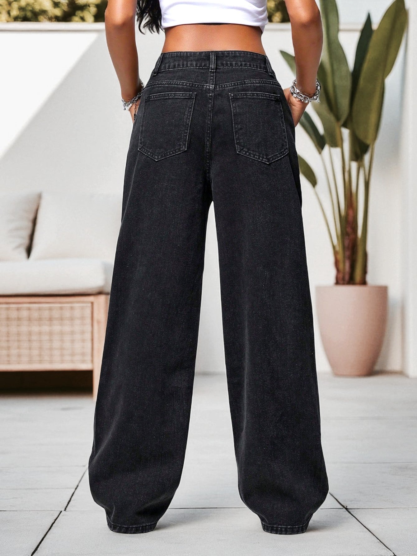Sun Breeze Stonewash High-Rise Jeans