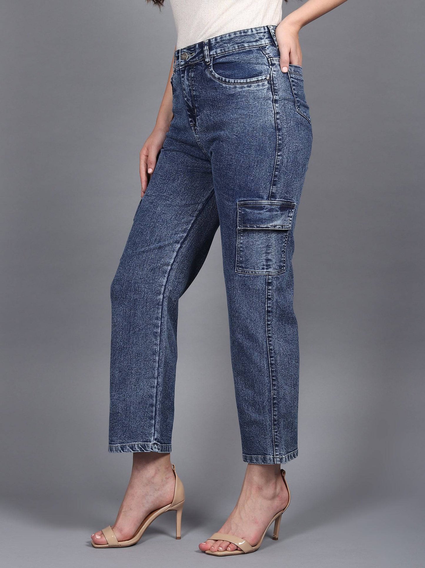 Metro Maven Cargo Jeans - Glossia Fashion