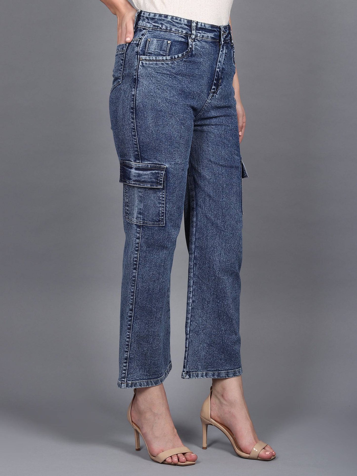 Metro Maven Cargo Jeans - Glossia Fashion