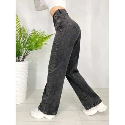 Stonewash Streamline Wide Fit Jeans