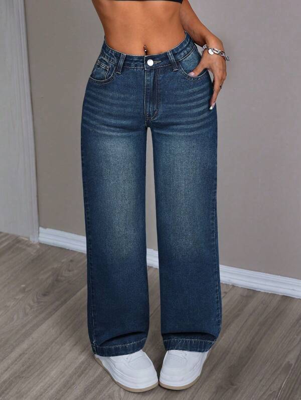 Timeless Blue Straight Denim