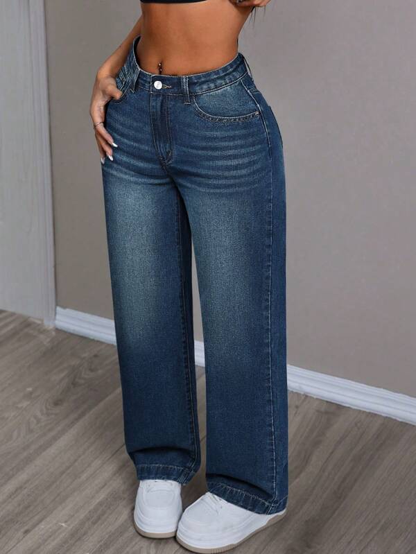 Timeless Blue Straight Denim