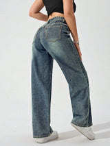 Sage Fade Straight Fit Jeans