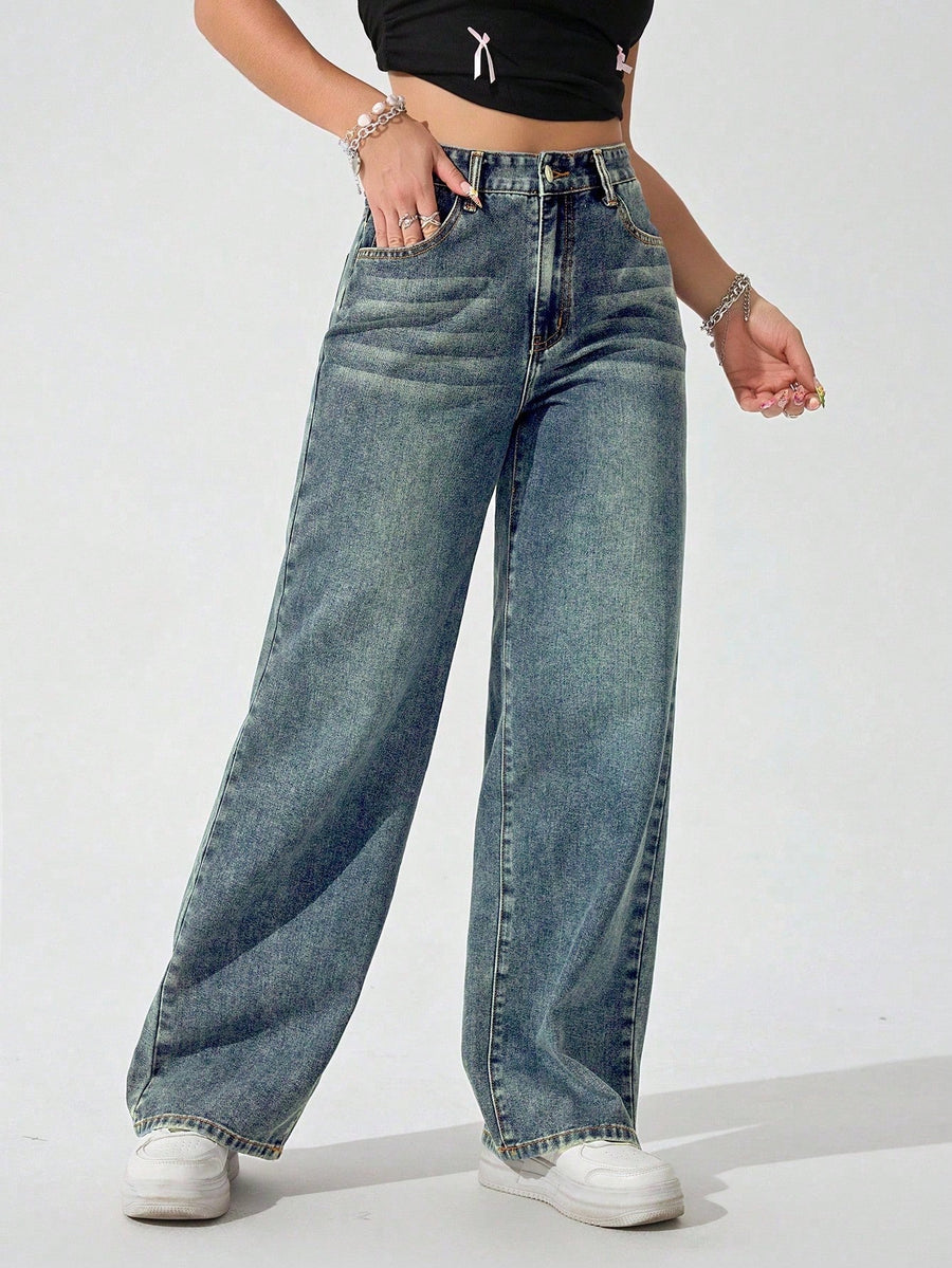 Sage Fade Straight Fit Jeans