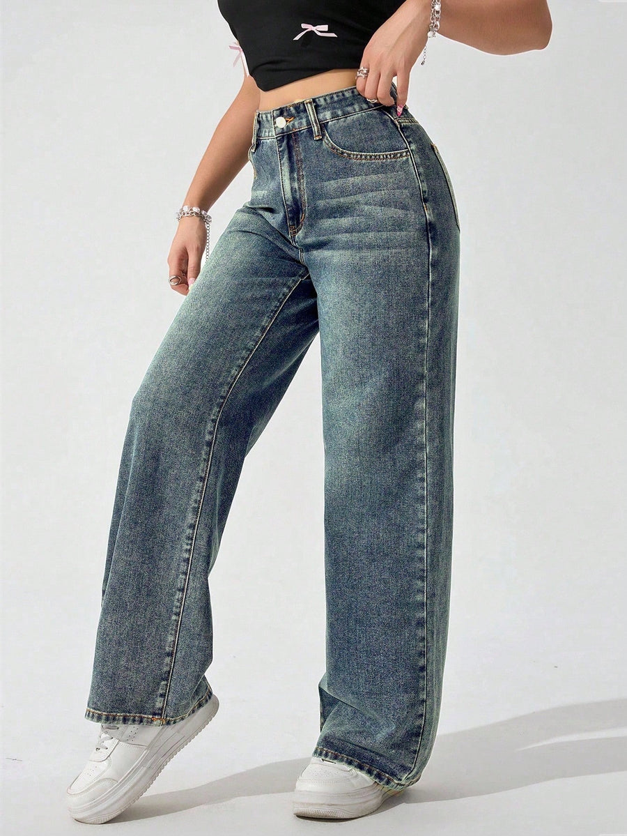 Sage Fade Straight Fit Jeans