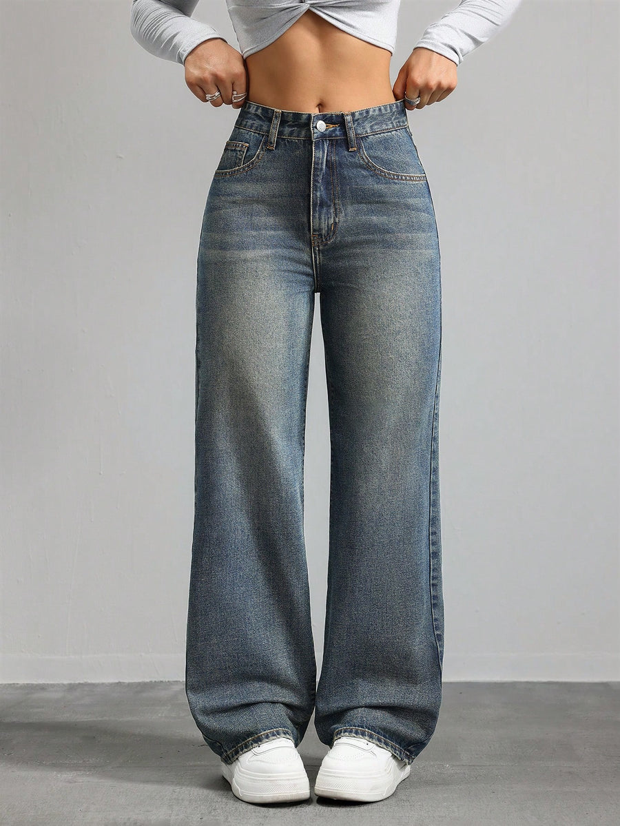 Sage Fade Straight Fit Jeans