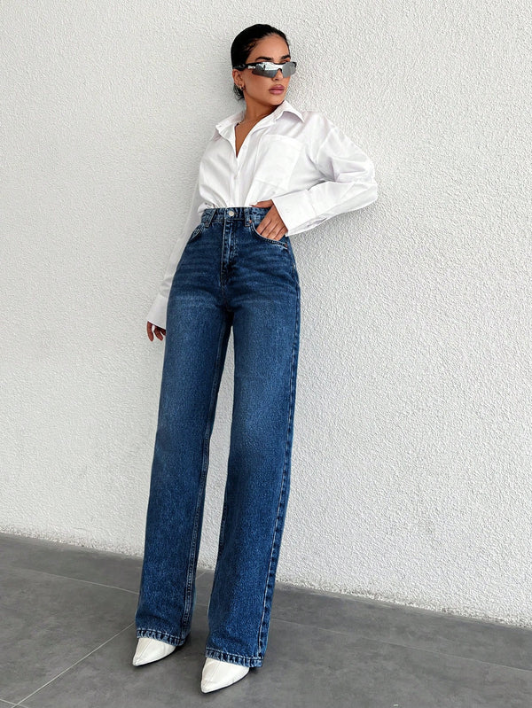 Timeless Blue Straight Denim