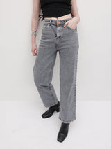 Limitless Stretchable Denim – High Rise Denim Jeans Detail View – Glossia Fashion