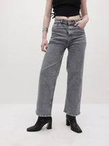 Limitless Stretchable Denim – High Rise Denim Jeans Style View – Glossia Fashion