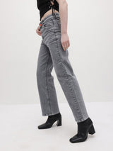 Limitless Stretchable Denim – High Rise Denim Jeans Front View – Glossia Fashion