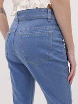 Gen Z Retro Bootcut Jeans – High Rise Bootcut Jeans Style View – Glossia Fashion