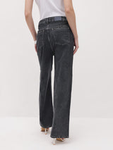 Evening Haze Straight fit Jeans – High Rise Straight Fit Jeans Detail View – Glossia Fashion
