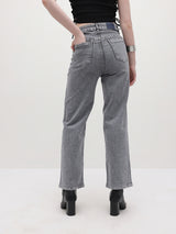 Limitless Stretchable Denim – High Rise Denim Jeans Side View – Glossia Fashion