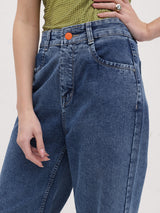Blue Wave Straight Fit Jeans – Blue Straight Fit Jeans Detail View – Glossia Fashion