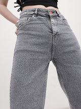 Limitless Stretchable Denim – High Rise Denim Jeans Model View – Glossia Fashion