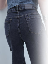 Streetwise Cargo Denim – High Rise Cargo Jeans Model View – Glossia Fashion