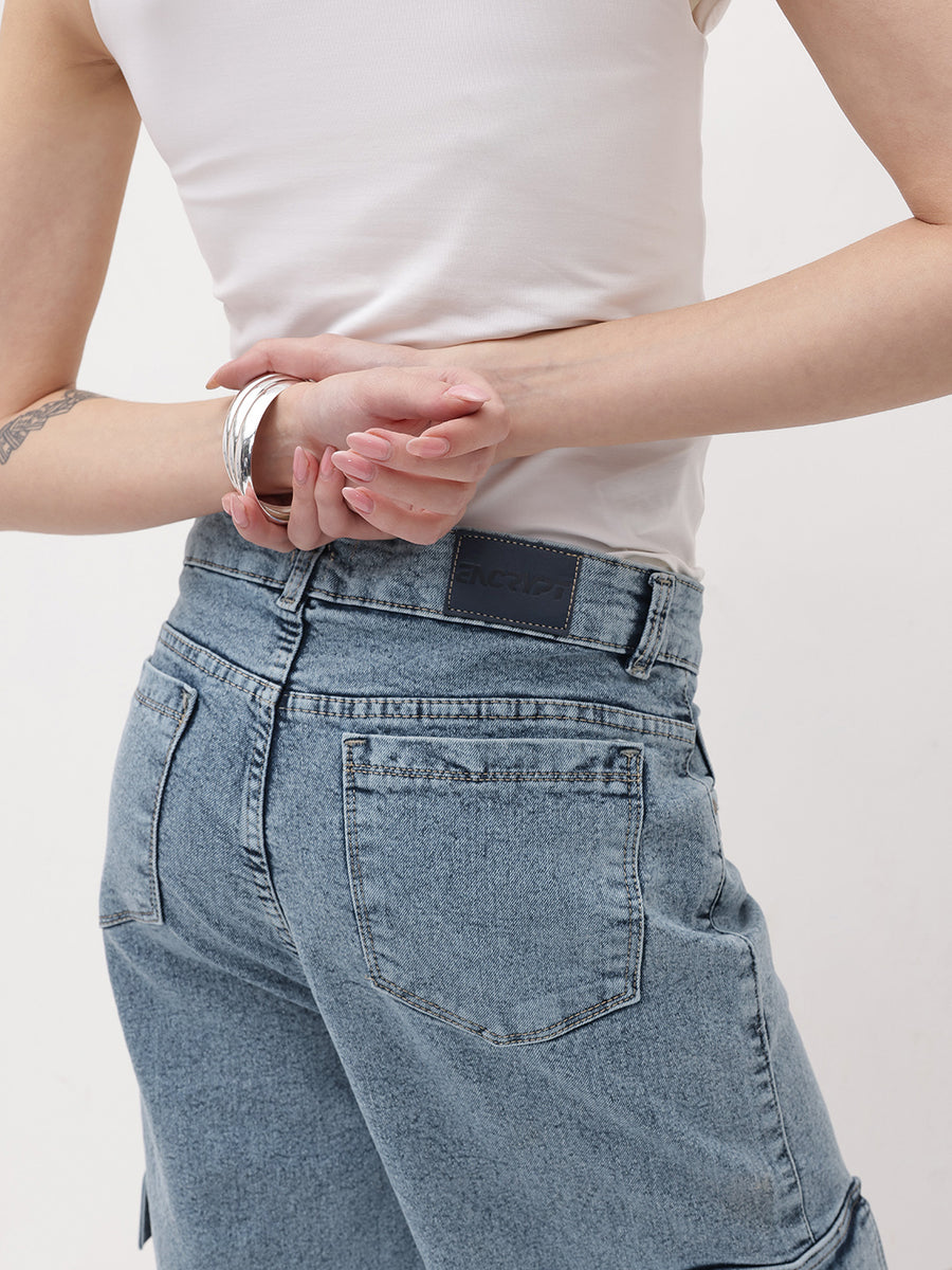 Fearless Fit Knee-Rip Cargo Jeans