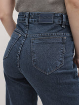 Blush Motion Soft Stonewash Denim – Stonewash Denim Jeans Model View – Glossia Fashion