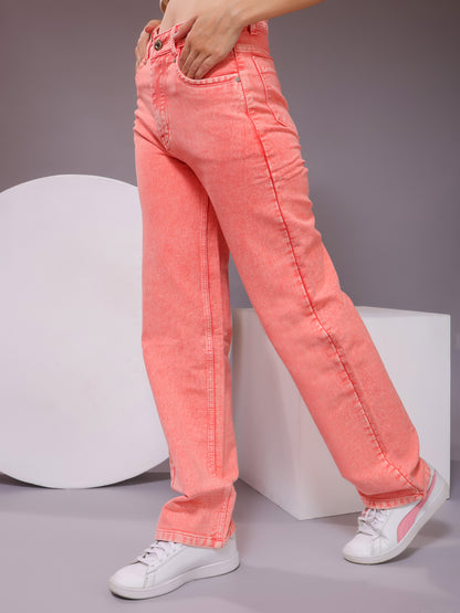 Pastel Dream High-Rise Straight Fit Jeans