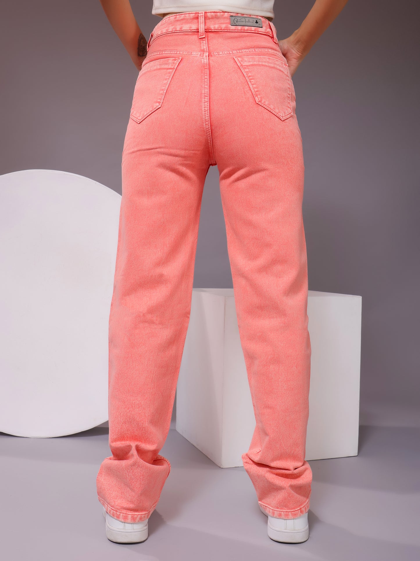 Pastel Dream High-Rise Straight Fit Jeans