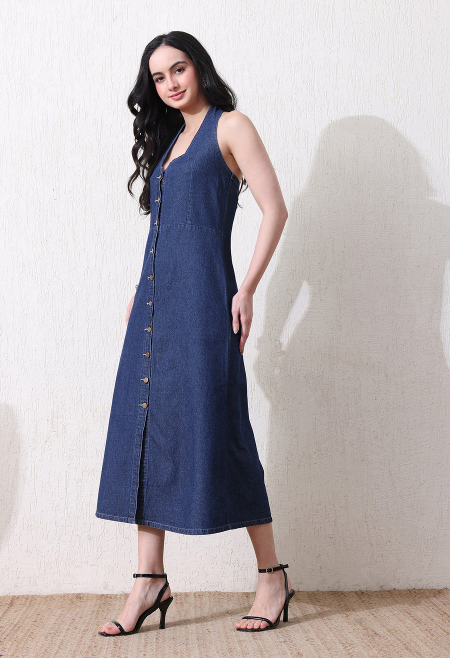 Coastal Denim Grace – Dark Blue Denim Jeans View 10 – Glossia Fashion