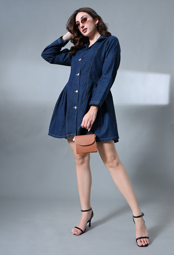 Retro Chic Denim Dress