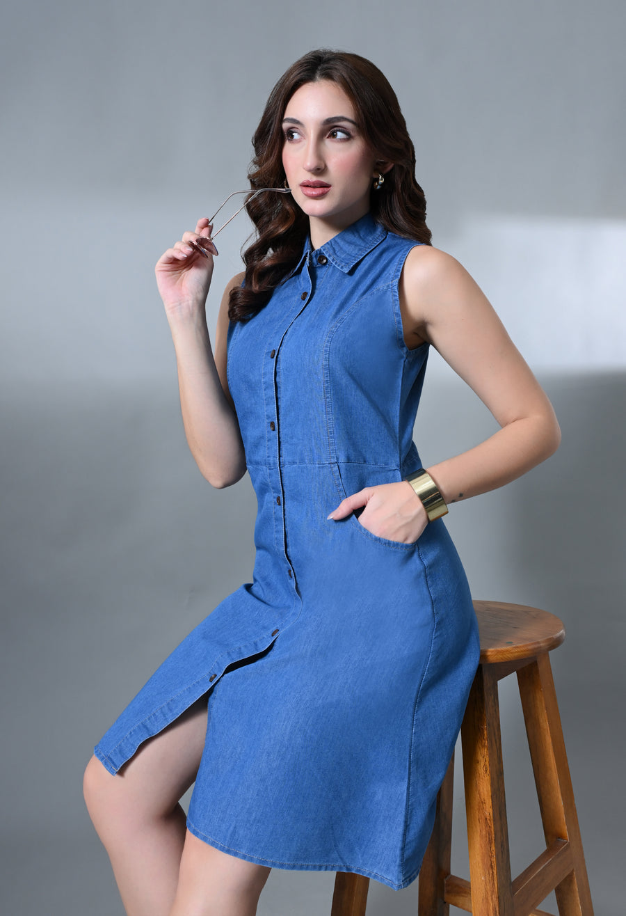 Classy Curve Denim Dress