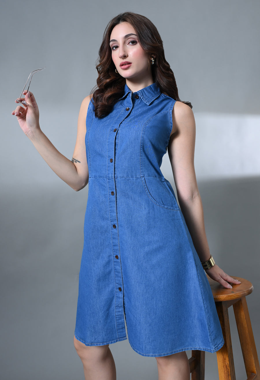Classy Curve Denim Dress