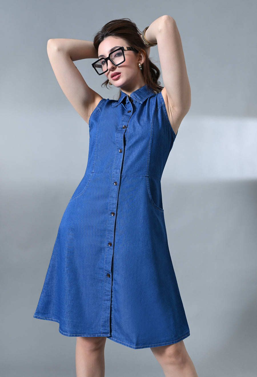 Classy Curve Denim Dress