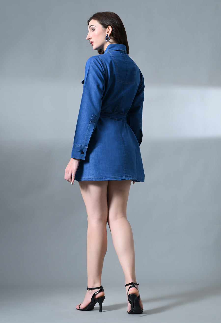 Nova Knot Denim Dress