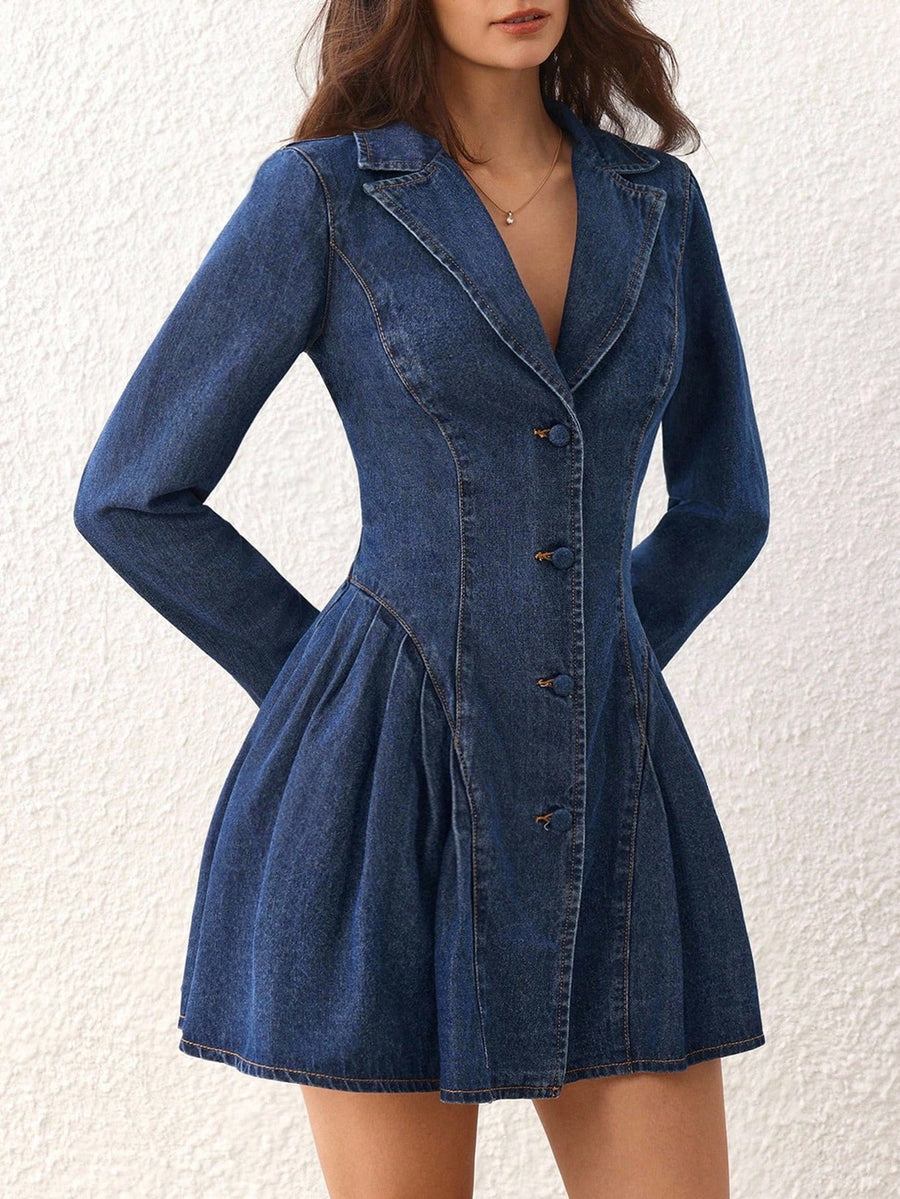 Retro Chic Denim Dress