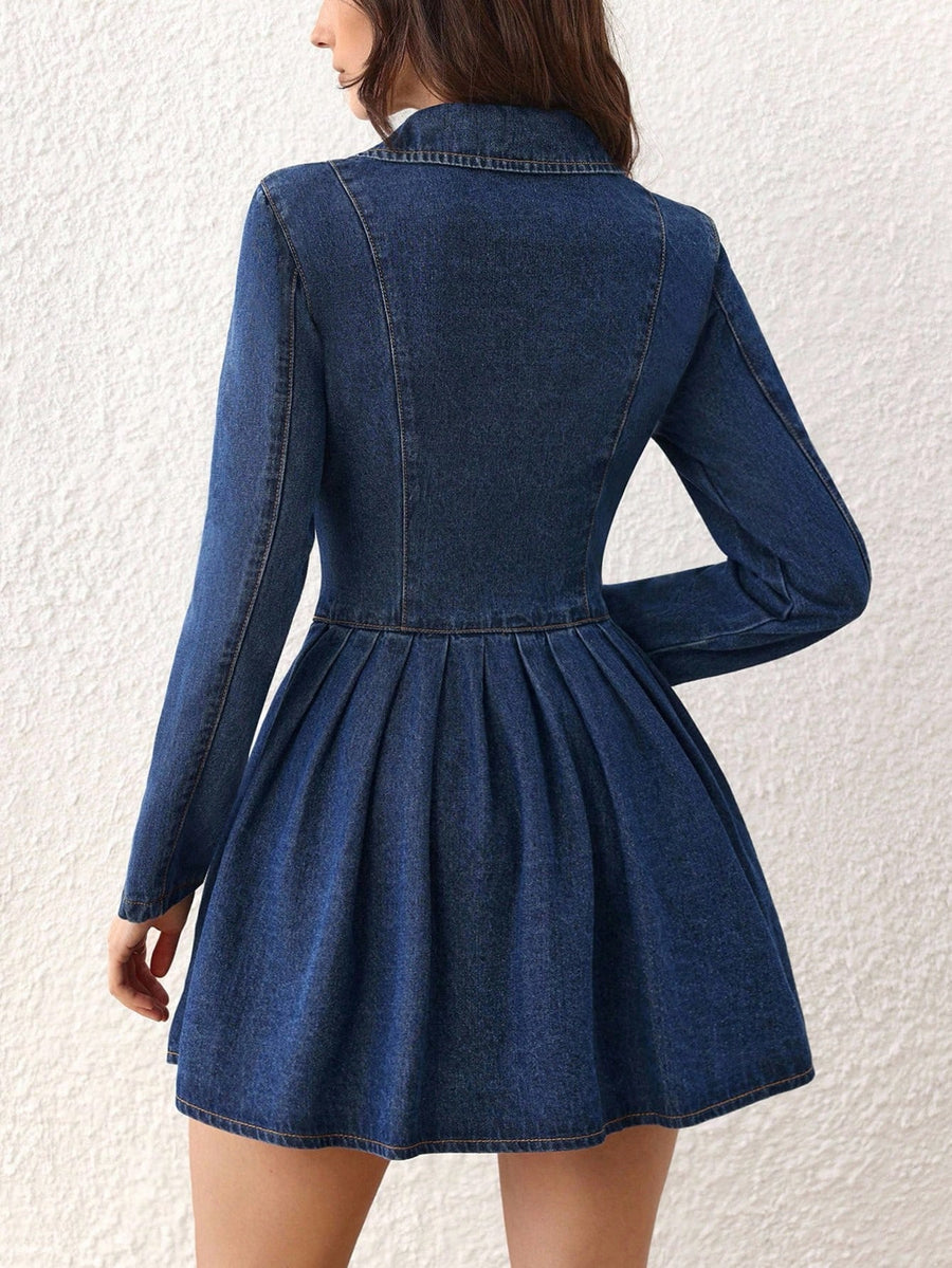 Retro Chic Denim Dress