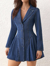 Retro Chic Denim Dress