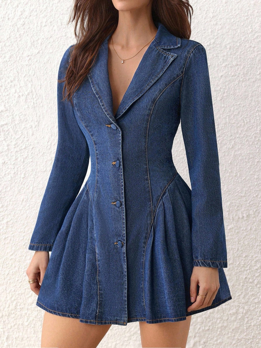 Retro Chic Denim Dress