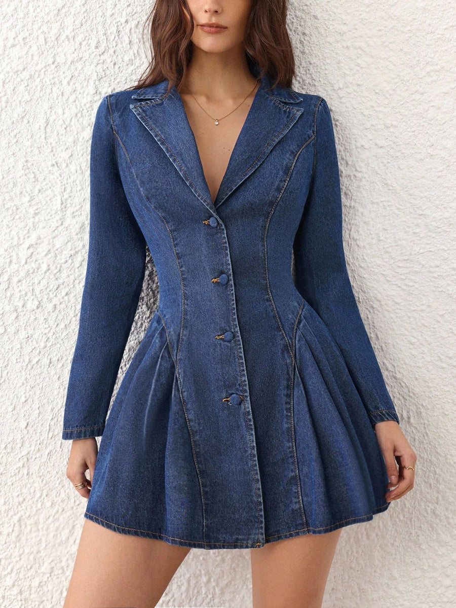 Retro Chic Denim Dress