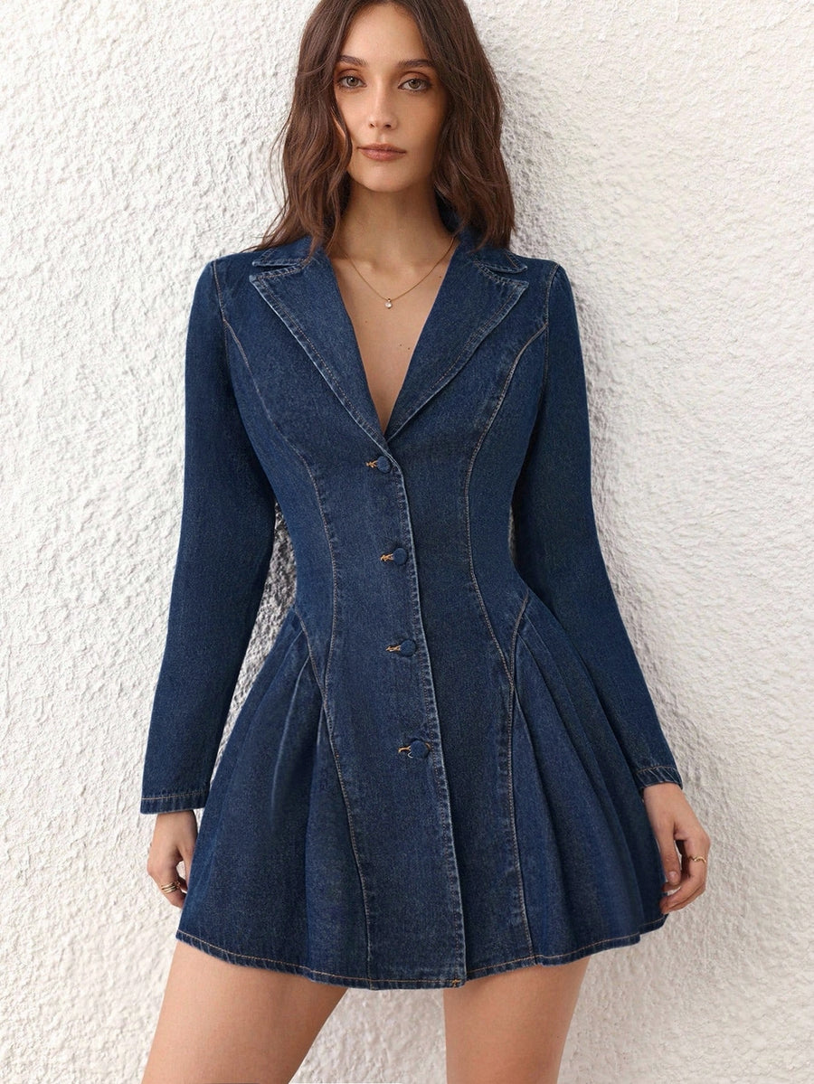 Retro Chic Denim Dress