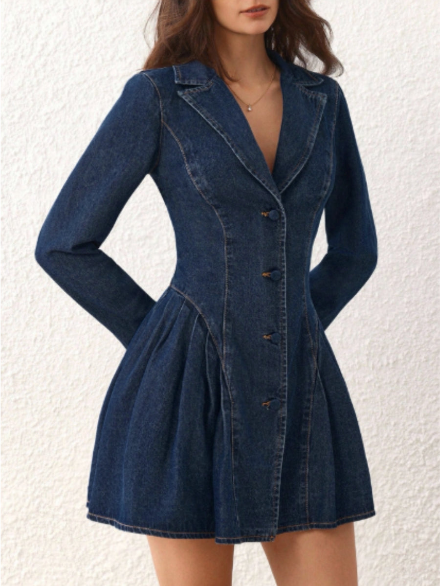 Retro Chic Denim Dress