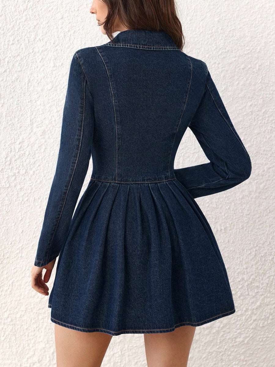 Retro Chic Denim Dress