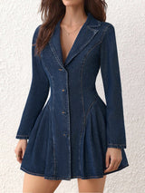Retro Chic Denim Dress