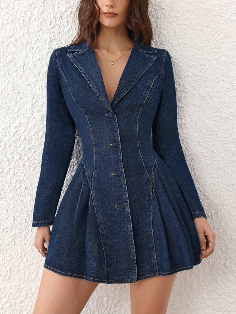 Retro Chic Denim Dress