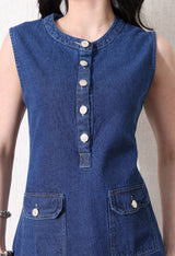 The Pocket Edit Denim Midi