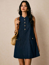 The Pocket Edit Denim Midi