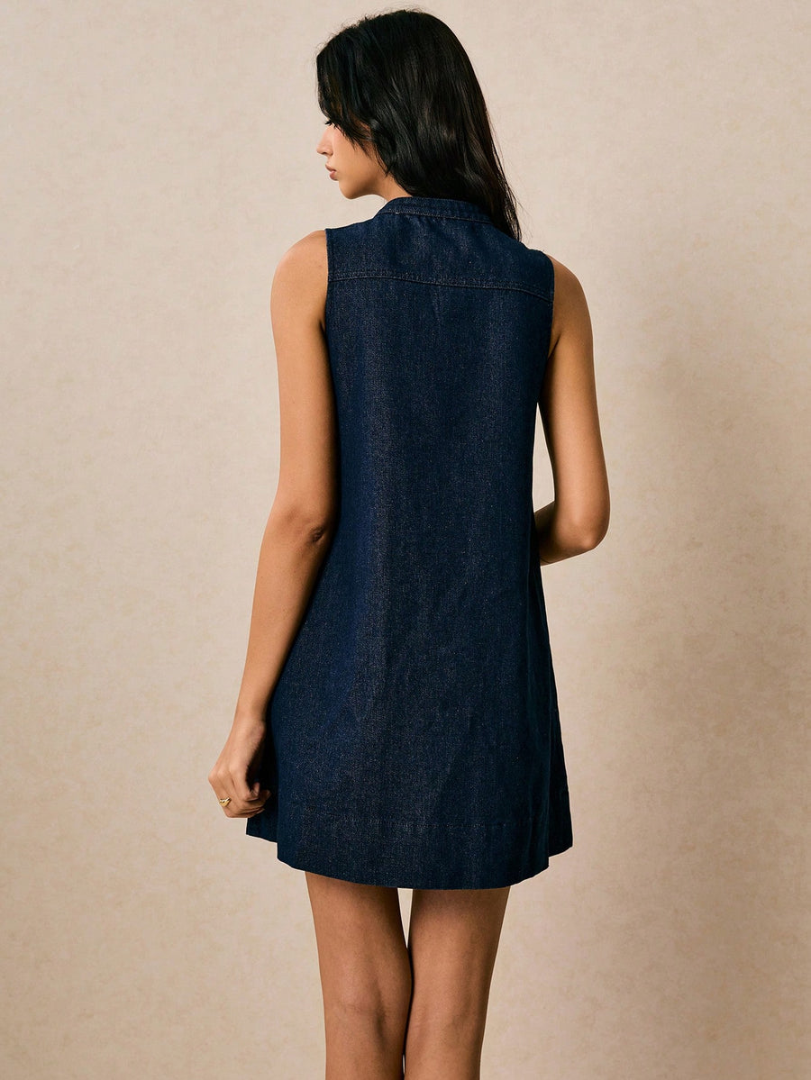 The Pocket Edit Denim Midi