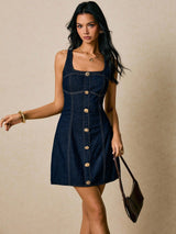 Sapphire Curve Denim Dress