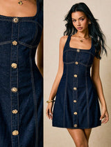 Sapphire Curve Denim Dress